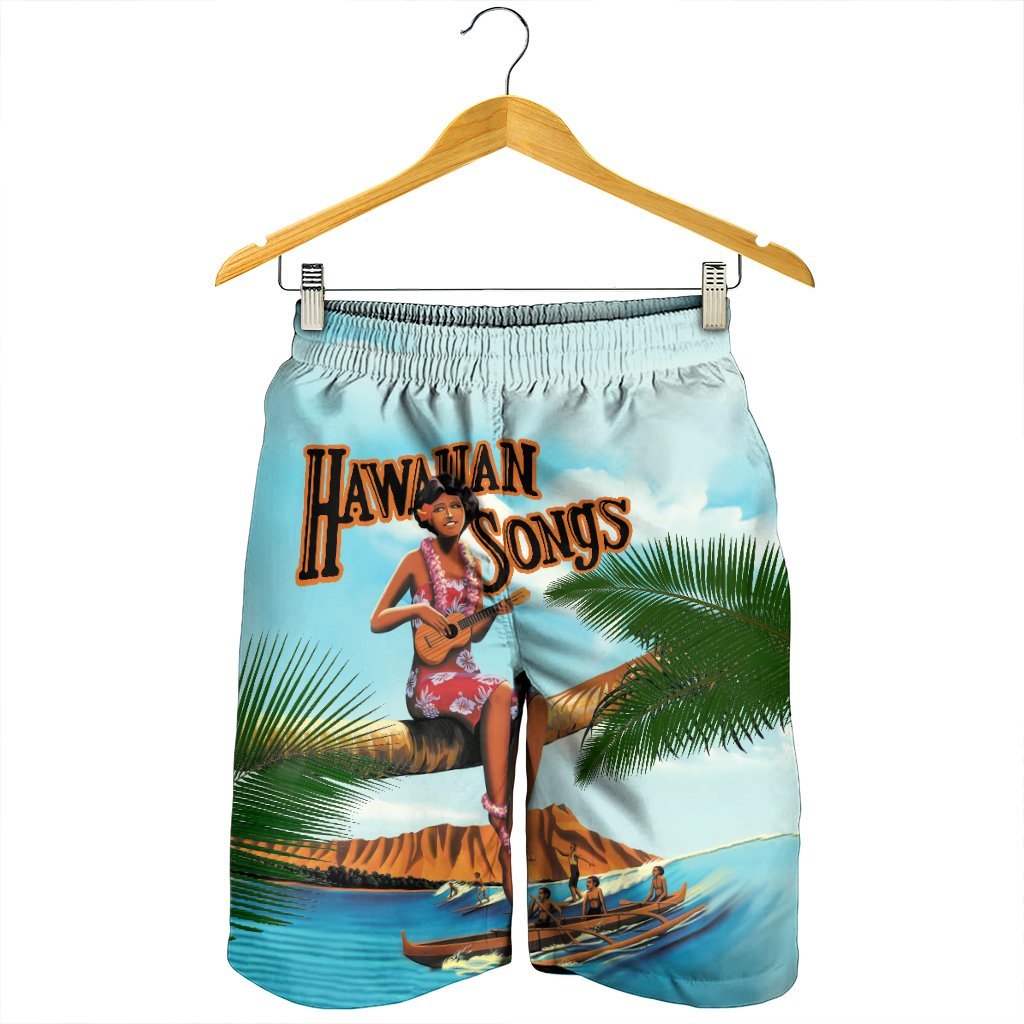 Hawaiian Hula Aboriginal Song Men's Shorts - AH - Polynesian Pride