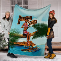 Hawaiian Hula Aboriginal Song Premium Blankets - AH - Polynesian Pride