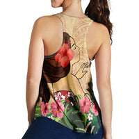 Hawaiian Hula Girl And Hibiscus Polynesian Racerback Tank - AH - Polynesian Pride