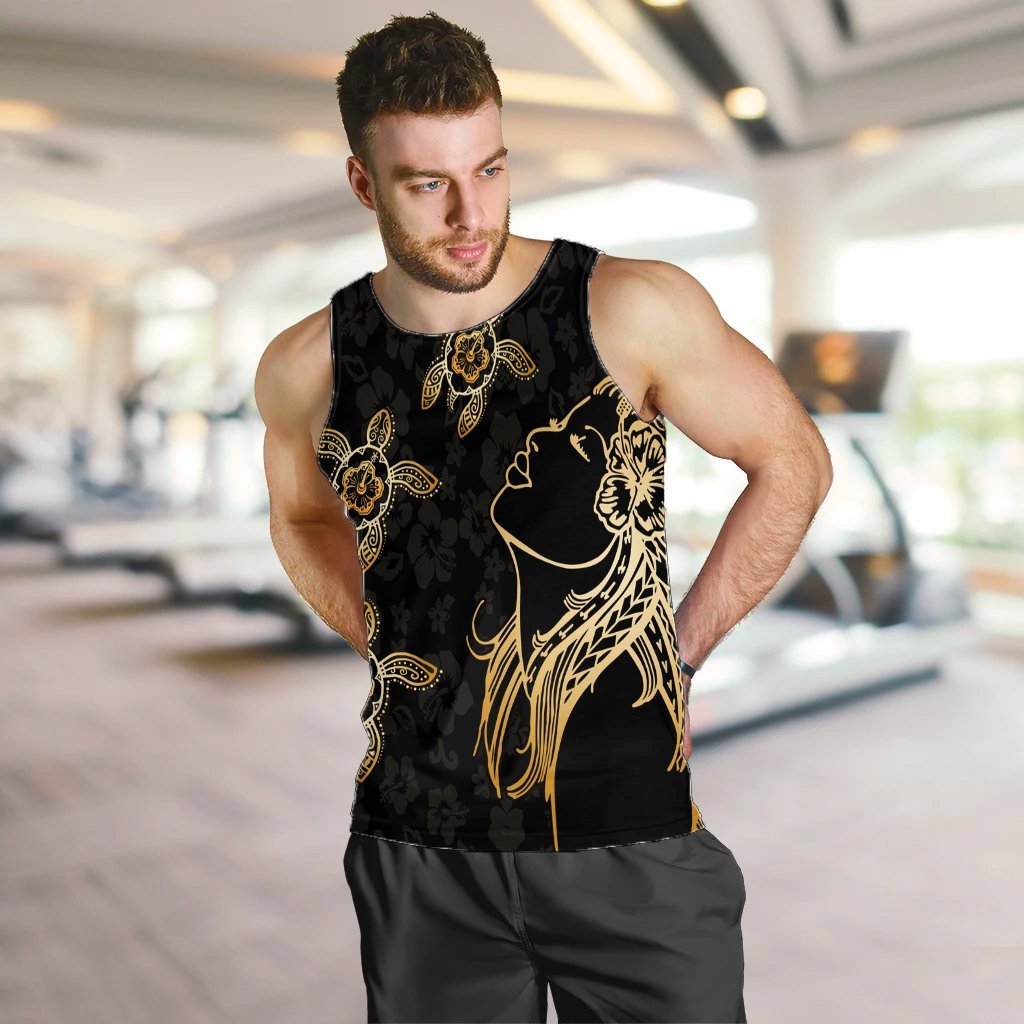 Hawaiian Hula Girl And Turtle Hibiscus Tank Top - AH - Polynesian Pride