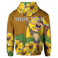 Custom Hawaiian Hula Girl Monstera Hibiscus Polynesian Hoodie - Polynesian Pride