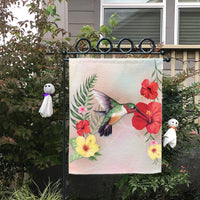 Hawaiian Hummingbirds Hibiscus Polynesian Flag - AH - Polynesian Pride