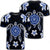 Hawaiian Icon Blue Turtle Plumeria T Shirt Unisex Black - Polynesian Pride