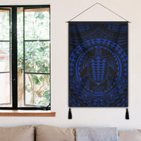 Hawaiian Kakau Honu Arc Polynesian Blue Hanging Poster - AH - Polynesian Pride