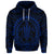 Custom Hawaiian Kakau Honu Arc Polynesian Blue Hoodie - Polynesian Pride