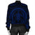 Hawaiian Kakau Honu Arc Polynesian Blue Bomber Jacket - AH - Polynesian Pride