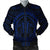 Hawaiian Kakau Honu Arc Polynesian Blue Bomber Jacket - AH Black Unisex - Polynesian Pride