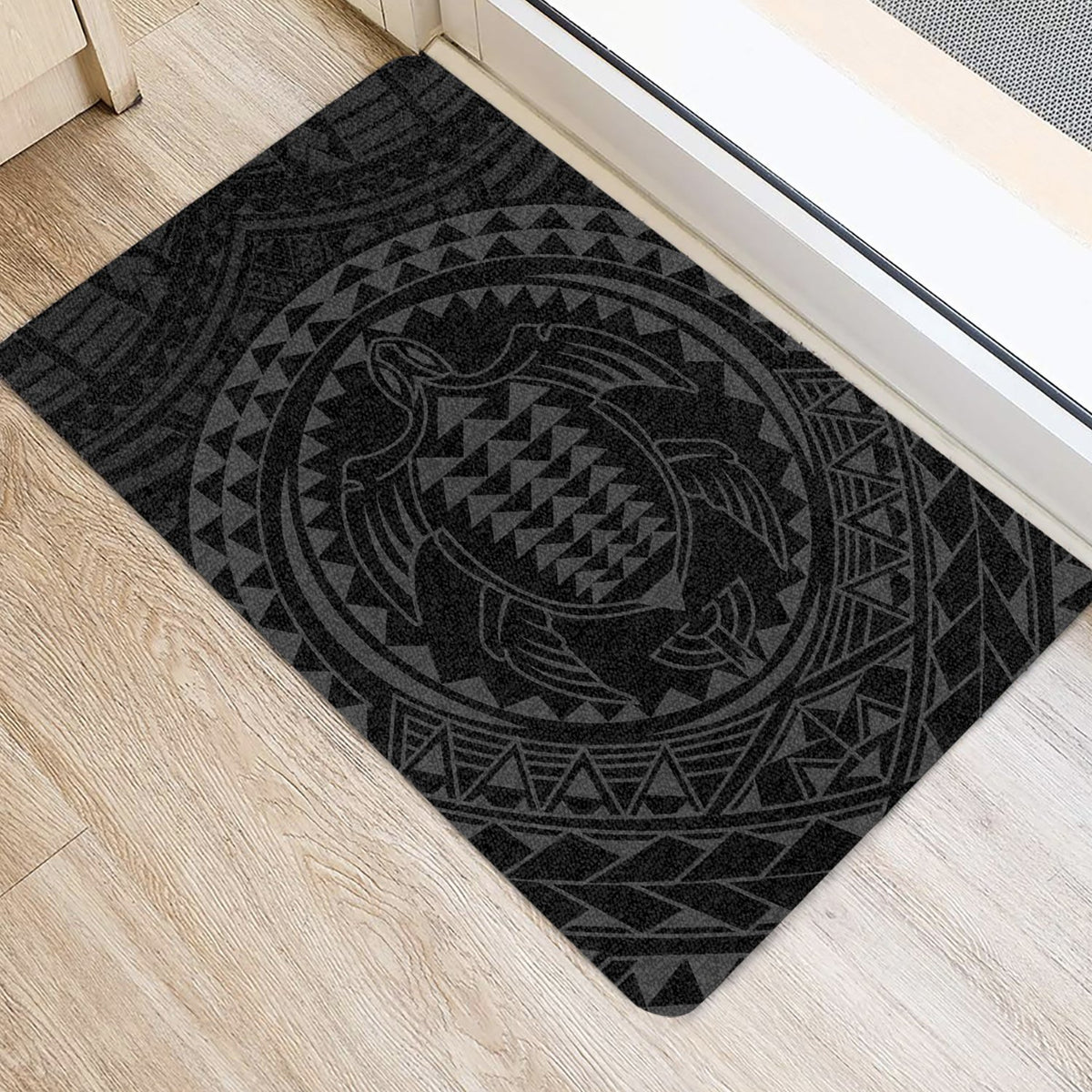 Hawaiian Kakau Honu Arc Polynesian Door Mat Gray AH - Polynesian Pride