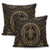 Hawaiian Kakau Honu Arc Polynesian Gold Pillow Covers - AH - Polynesian Pride