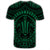 Hawaiian Kakau Honu Arc Polynesian Green T Shirt - Polynesian Pride