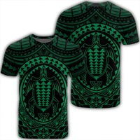 Hawaiian Kakau Honu Arc Polynesian Green T Shirt Unisex Black - Polynesian Pride