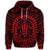 Hawaiian Kakau Honu Arc Polynesian Red Hoodie - Polynesian Pride