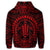 Hawaiian Kakau Honu Arc Polynesian Red Hoodie - Polynesian Pride