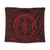 Hawaiian Kakau Honu Arc Polynesian Red Tapestry - AH Wall Tapestry Black - Polynesian Pride