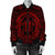 Hawaiian Kakau Honu Arc Polynesian Red Bomber Jacket - AH - Polynesian Pride