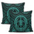 Hawaiian Kakau Honu Arc Polynesian Turquoise Pillow Covers - AH - Polynesian Pride