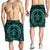 Hawaiian Kakau Honu Arc Polynesian Turquoise Men's Shorts - AH - Polynesian Pride