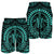 Hawaiian Kakau Honu Arc Polynesian Turquoise Men's Shorts - AH - Polynesian Pride