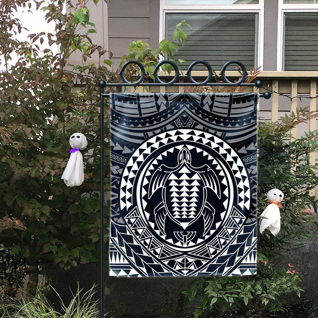 Hawaiian Kakau Honu Arc Polynesian White Flag - AH - Polynesian Pride