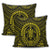 Hawaiian Kakau Honu Arc Polynesian Yellow Pillow Covers - AH - Polynesian Pride