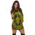 Hawaiian Kakau Honu Arc Polynesian Yellow Hoodie Dress - AH - Polynesian Pride