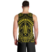 Hawaiian Kakau Honu Arc Polynesian Yellow Tank Top - AH - Polynesian Pride