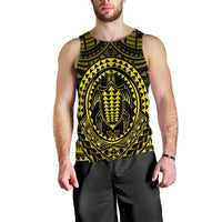 Hawaiian Kakau Honu Arc Polynesian Yellow Tank Top - AH Black - Polynesian Pride
