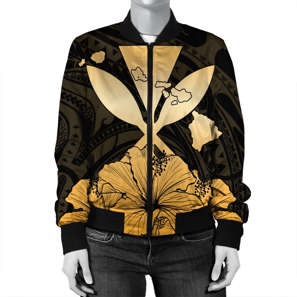 Hawaiian Kanaka Bomber Jacket Hibiscus Polynesian Love - AH - Polynesian Pride