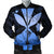 Hawaiian Kanaka Bomber Jacket Hibiscus Polynesian Love - Blue - AH Black Unisex - Polynesian Pride