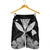 Hawaiian Kanaka Men's Shorts Hibiscus Polynesian Love - Gray - AH - Polynesian Pride