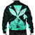 Hawaiian Kanaka Bomber Jacket Hibiscus Polynesian Love - Turquoise - AH - Polynesian Pride