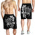 Hawaiian Kanaka Hibiscus Plumeria Mix Polynesian Turtle Men's Shorts - Gray - AH - Polynesian Pride