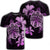 Hawaiian Kanaka Hibiscus Plumeria Mix Polynesian Turtle T Shirt Pink Unisex Black - Polynesian Pride