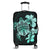 Hawaiian Kanaka Hibiscus Plumeria Mix Polynesian Turtle Luggage Covers - Turquoise - AH Black - Polynesian Pride