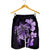 Hawaiian Kanaka Hibiscus Plumeria Mix Polynesian Turtle Men's Shorts - Violet - AH - Polynesian Pride