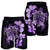 Hawaiian Kanaka Hibiscus Plumeria Mix Polynesian Turtle Men's Shorts - Violet - AH - Polynesian Pride