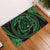 Hawaiian Kanaka Honu Hibiscus Tornado Polynesian Door Mat Green AH Door Mat Green - Polynesian Pride