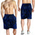 Hawaiian Kanaka Honu Hibiscus Tornando Polynesian Blue Men's Shorts - AH - Polynesian Pride