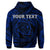 Custom Hawaiian Kanaka Honu Hibiscus Tornando Polynesian Blue Hoodie - Polynesian Pride