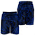 Hawaiian Kanaka Honu Hibiscus Tornando Polynesian Blue Men's Shorts - AH - Polynesian Pride