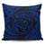 Hawaiian Kanaka Honu Hibiscus Tornando Polynesian Blue Pillow Covers - AH Pillow Covers Black - Polynesian Pride