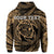 Custom Hawaiian Kanaka Honu Hibiscus Tornando Polynesian Gold Hoodie - Polynesian Pride