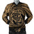 Hawaiian Kanaka Honu Hibiscus Tornando Polynesian Gold Bomber Jacket - AH Black Unisex - Polynesian Pride