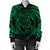 Hawaiian Kanaka Honu Hibiscus Tornando Polynesian Green Bomber Jacket - AH - Polynesian Pride