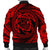 Hawaiian Kanaka Honu Hibiscus Tornando Polynesian Red Bomber Jacket - AH - Polynesian Pride