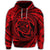 Hawaiian Kanaka Honu Hibiscus Tornando Polynesian Red Hoodie - Polynesian Pride