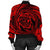 Hawaiian Kanaka Honu Hibiscus Tornando Polynesian Red Bomber Jacket - AH - Polynesian Pride