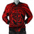 Hawaiian Kanaka Honu Hibiscus Tornando Polynesian Red Bomber Jacket - AH Black Unisex - Polynesian Pride