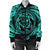 Hawaiian Kanaka Honu Hibiscus Tornando Polynesian Turquoise Bomber Jacket - AH - Polynesian Pride