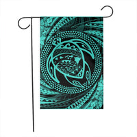 Hawaiian Kanaka Honu Hibiscus Tornando Polynesian Turquoise Flag - AH - Polynesian Pride